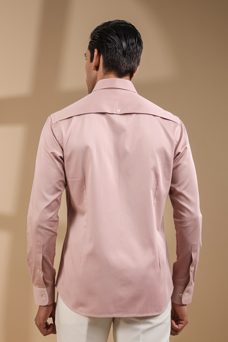 Mauve Full Sleeves Patch Pocket Shirt