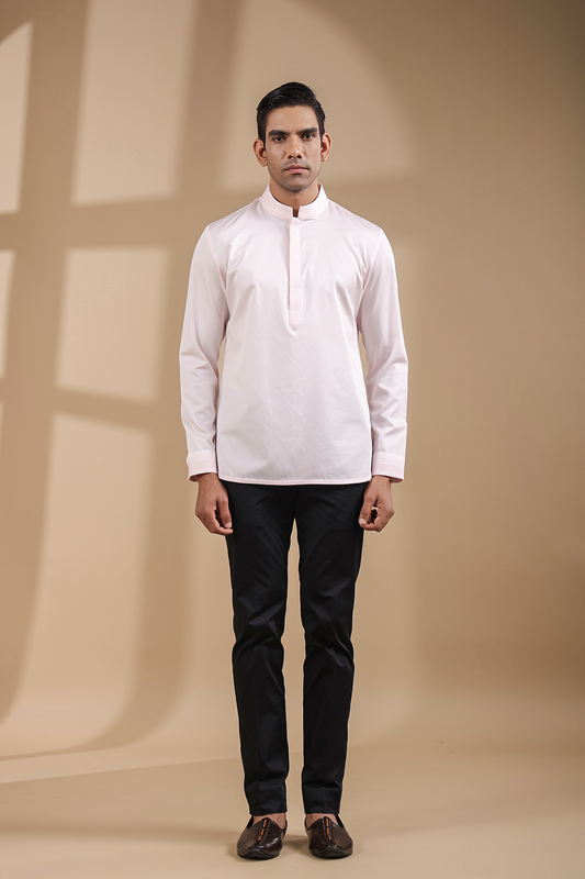 Pink Threadwork Signature Kurta Shirt