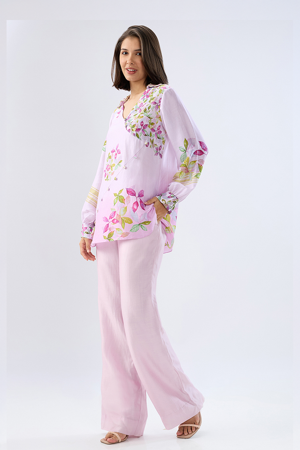 Pink Periwinkle Floral Co-ord Set