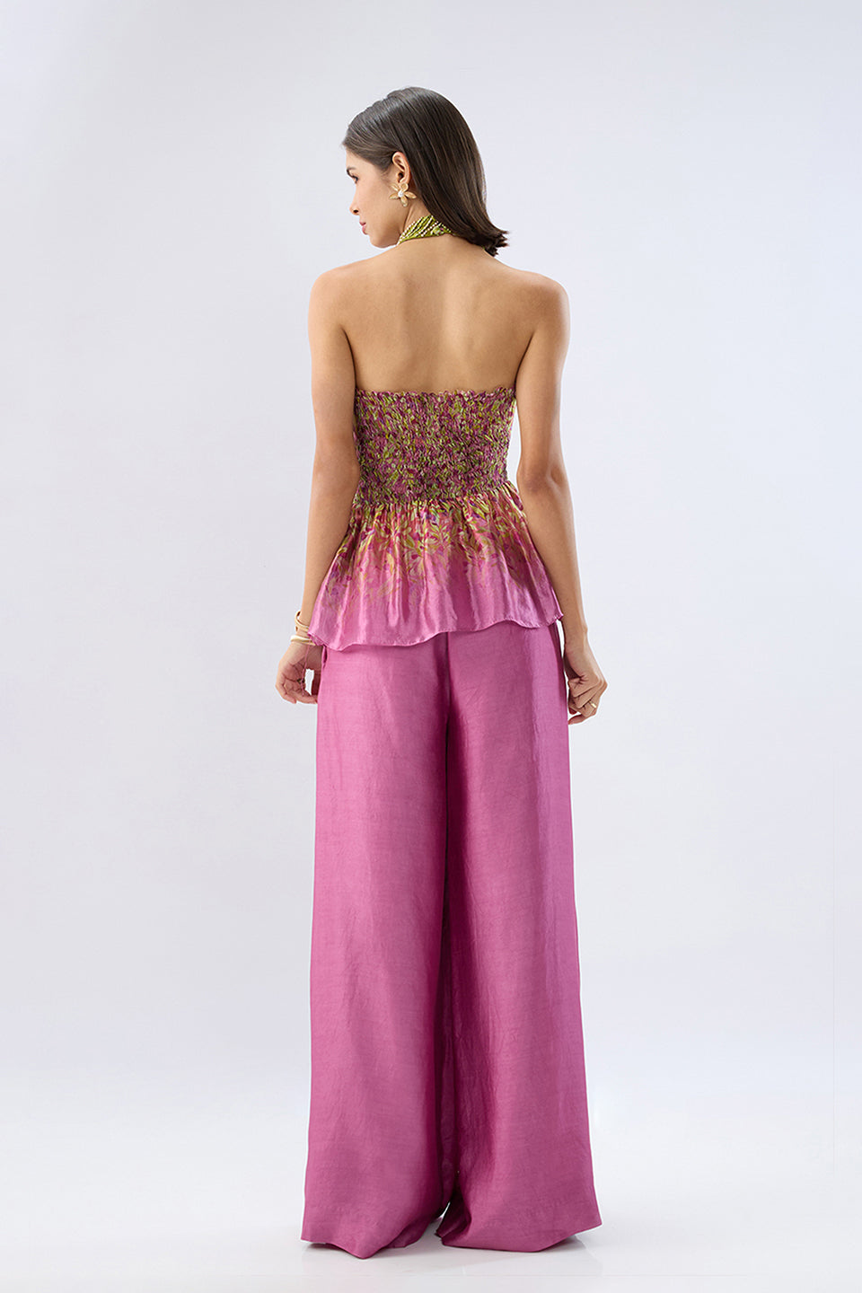 Pink Floral Halterneck Co-ord Set
