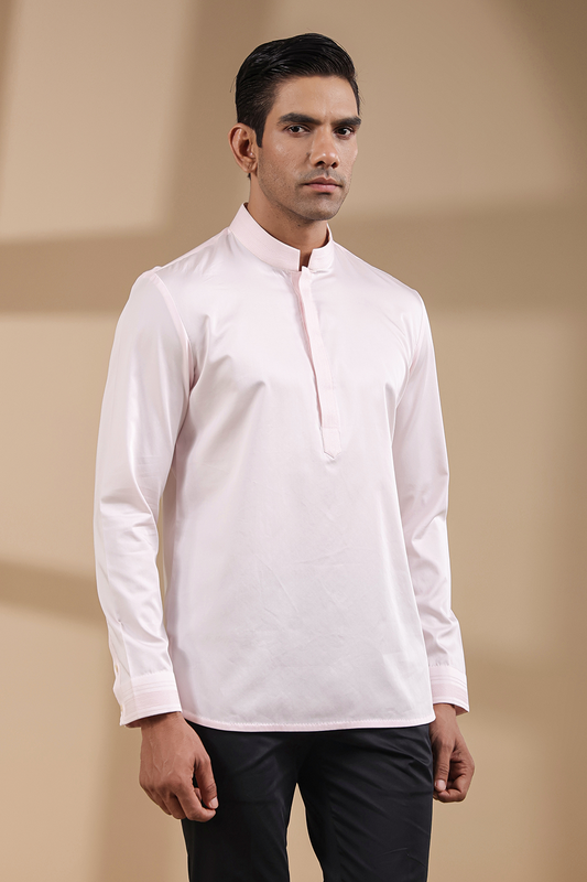 Pink Threadwork Signature Kurta Shirt