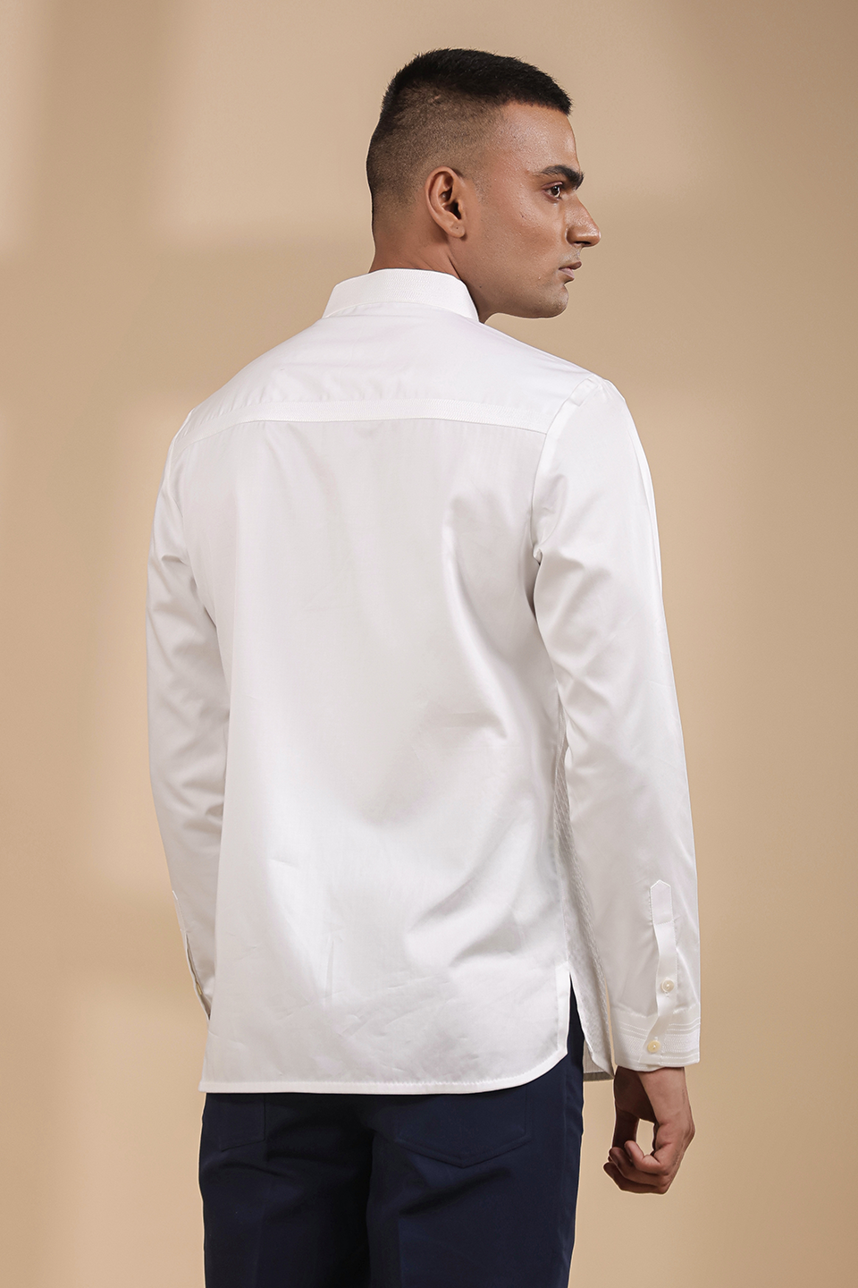 White Threadwork Signature Kurta Shirt