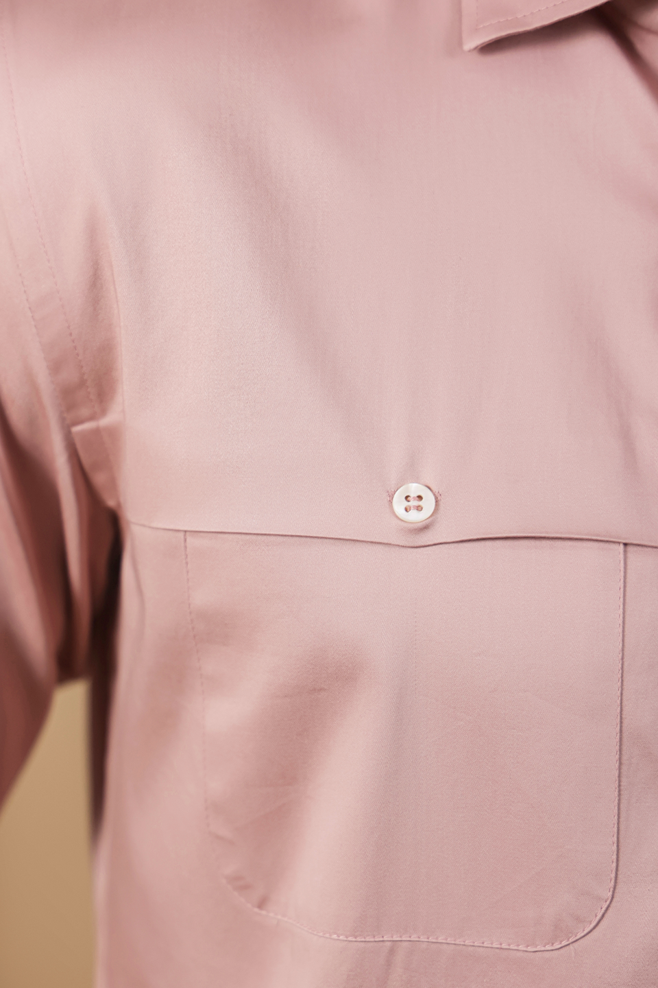 Mauve Full Sleeves Patch Pocket Shirt