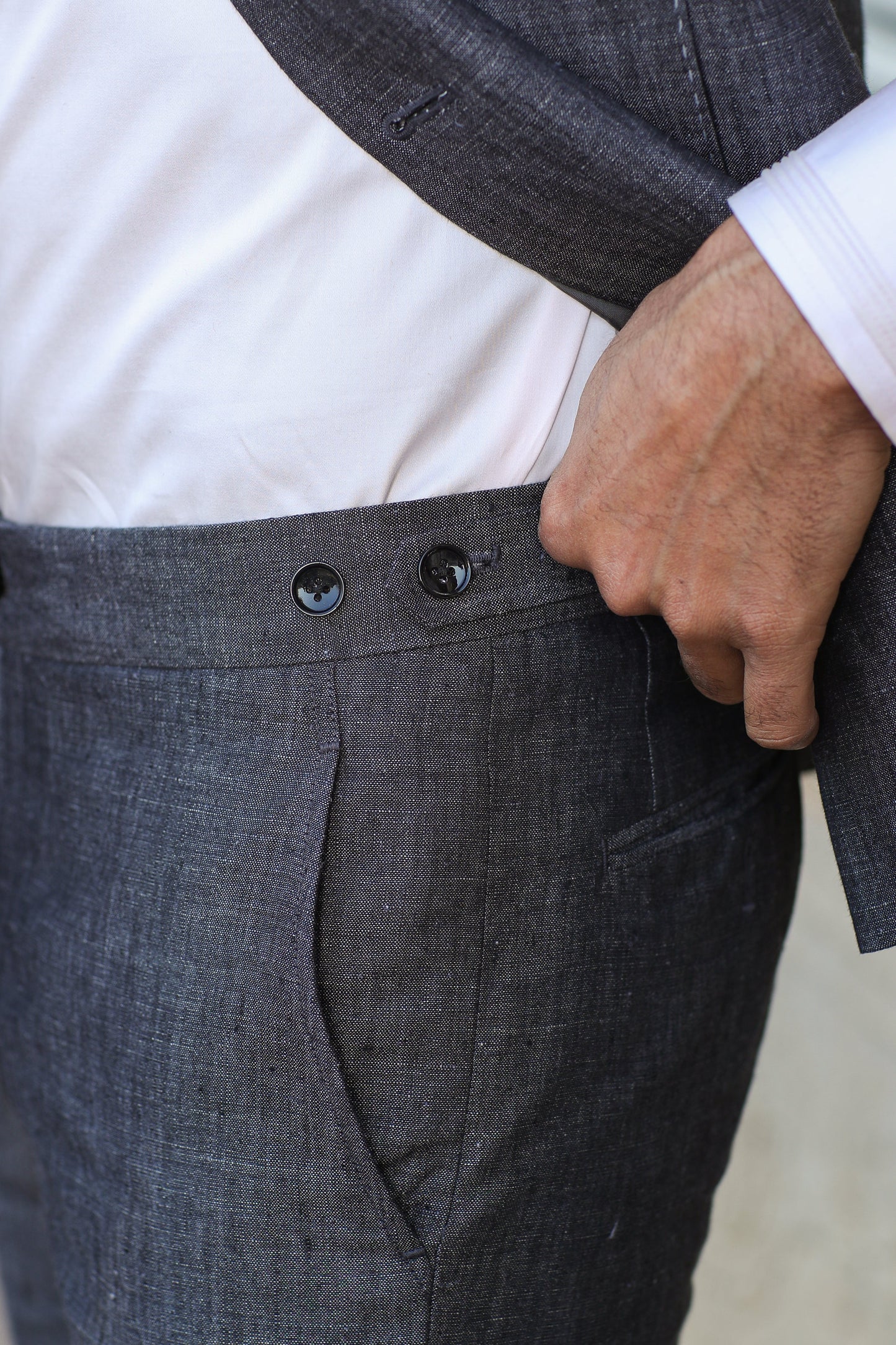 Grey Threadwork Bandi Set