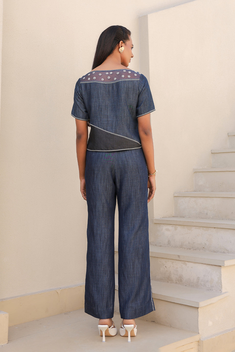 Azure Boat Neck Co-ord Set