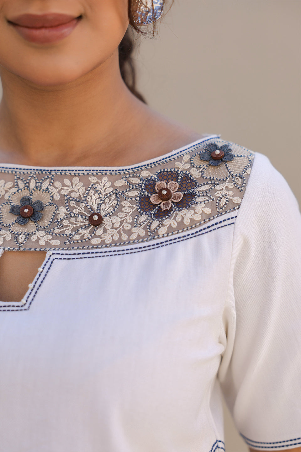 Azure Boat Neck Co-ord Set