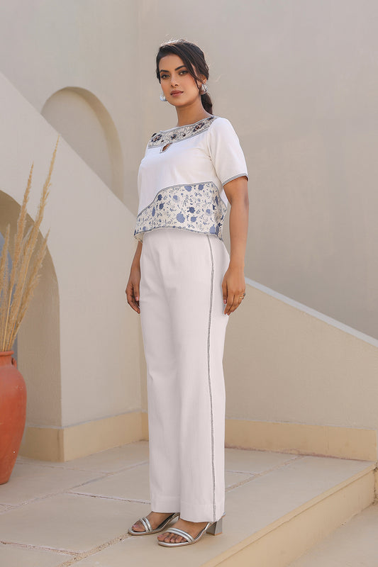 Azure Boat Neck Co-ord Set