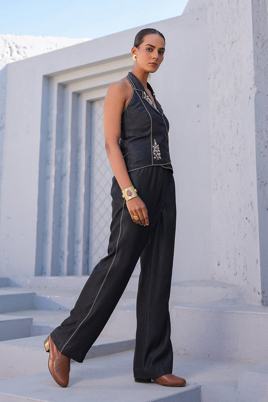 Azure Halter Neck Co-ord Set