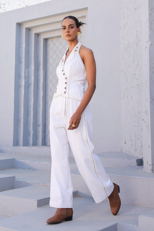 Azure Halter Neck Co-ord Set