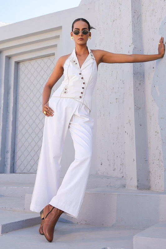 Azure Halter Neck Co-ord Set