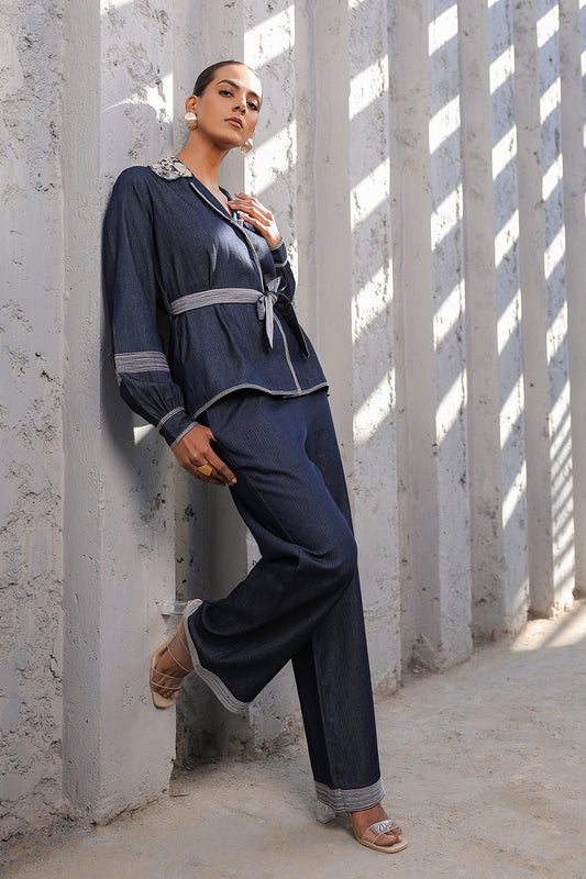 Azure Jacket Style Co-ord Set