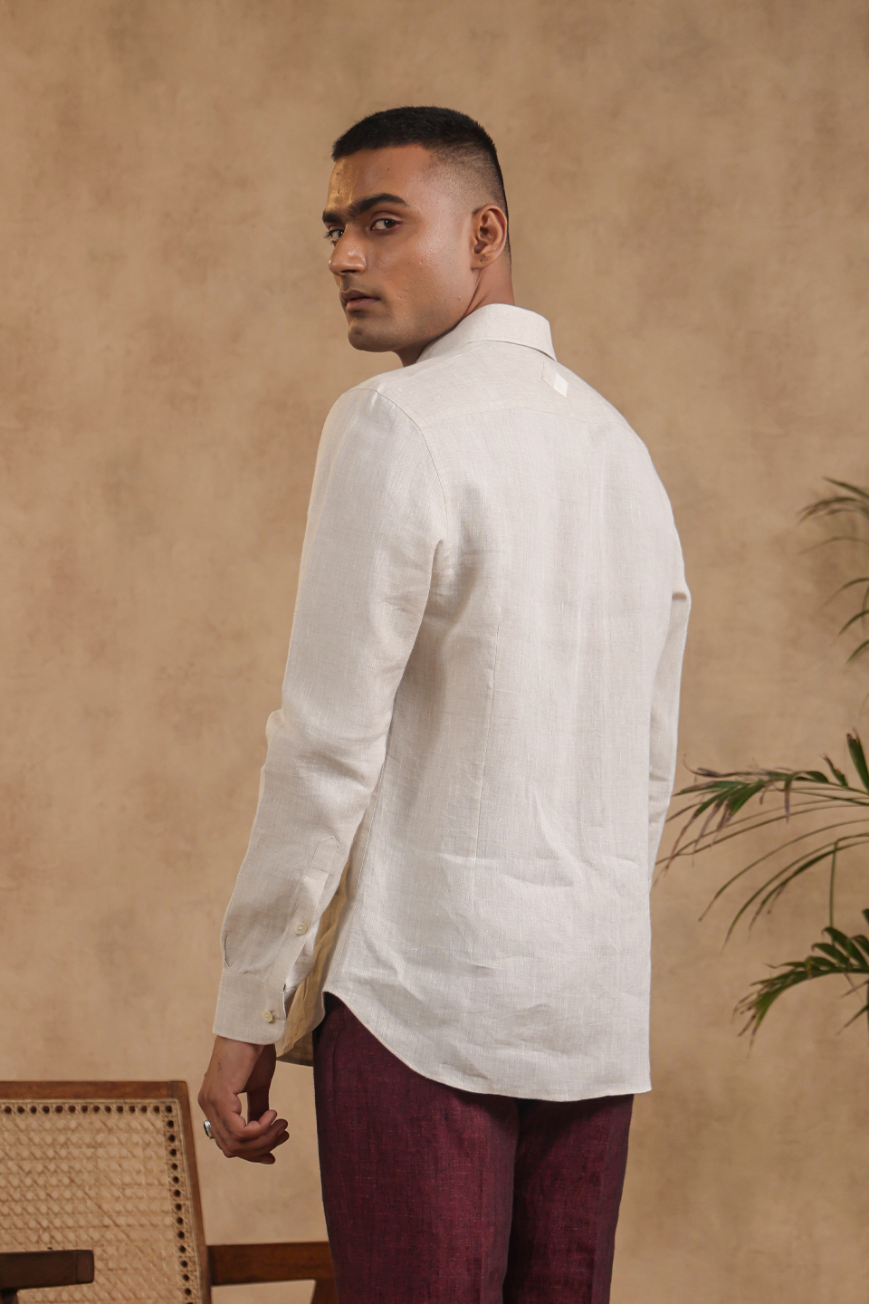Full Sleeve Shirt With Vertical Striped Yokes