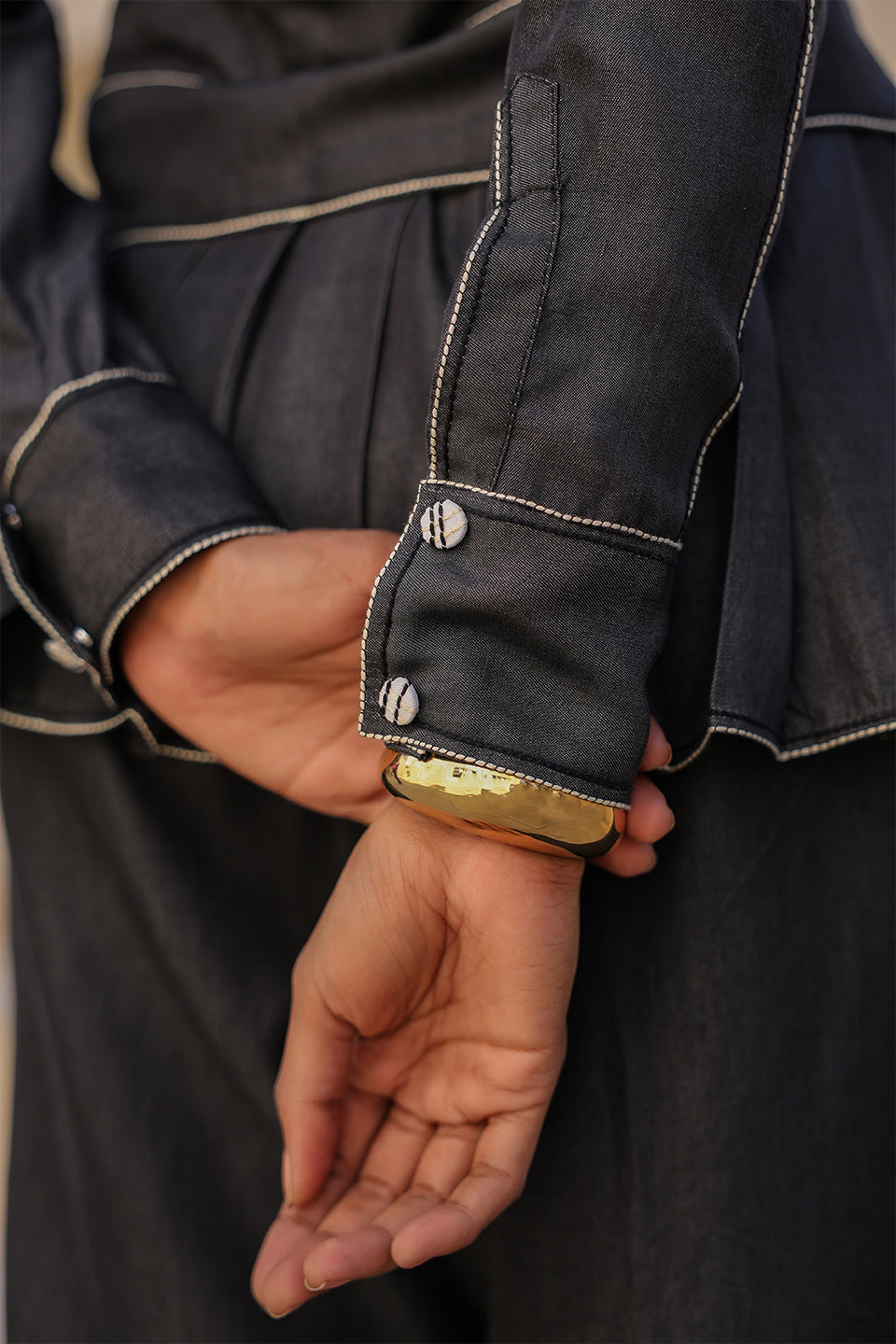 Azure Pleated Peplum Co-ord Set