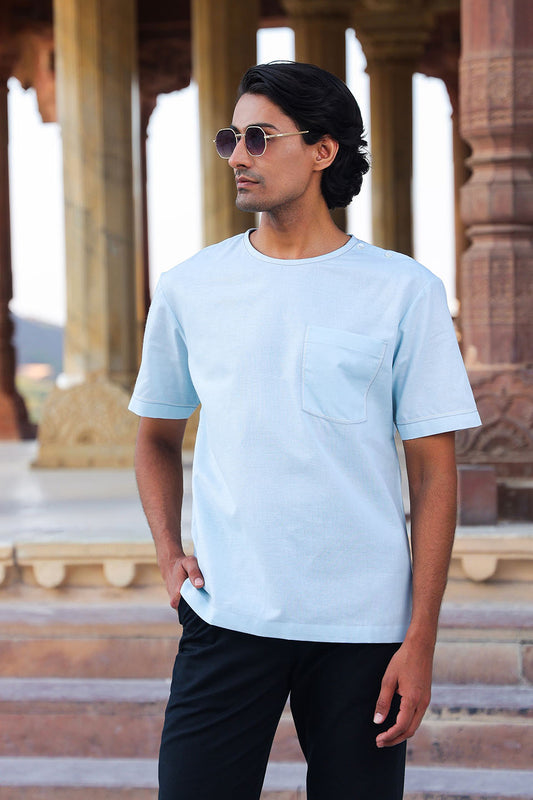 Sky Blue Crew Neck T-Shirt
