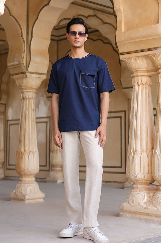 Navy Blue Crew Neck T-Shirt