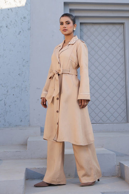 Azure Trench Coat Set