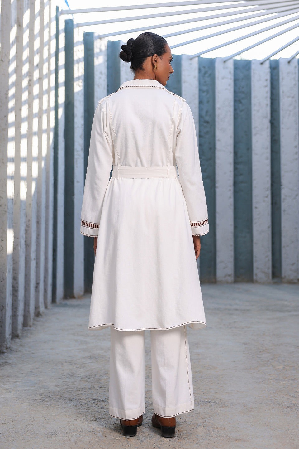 Azure Trench Coat Set