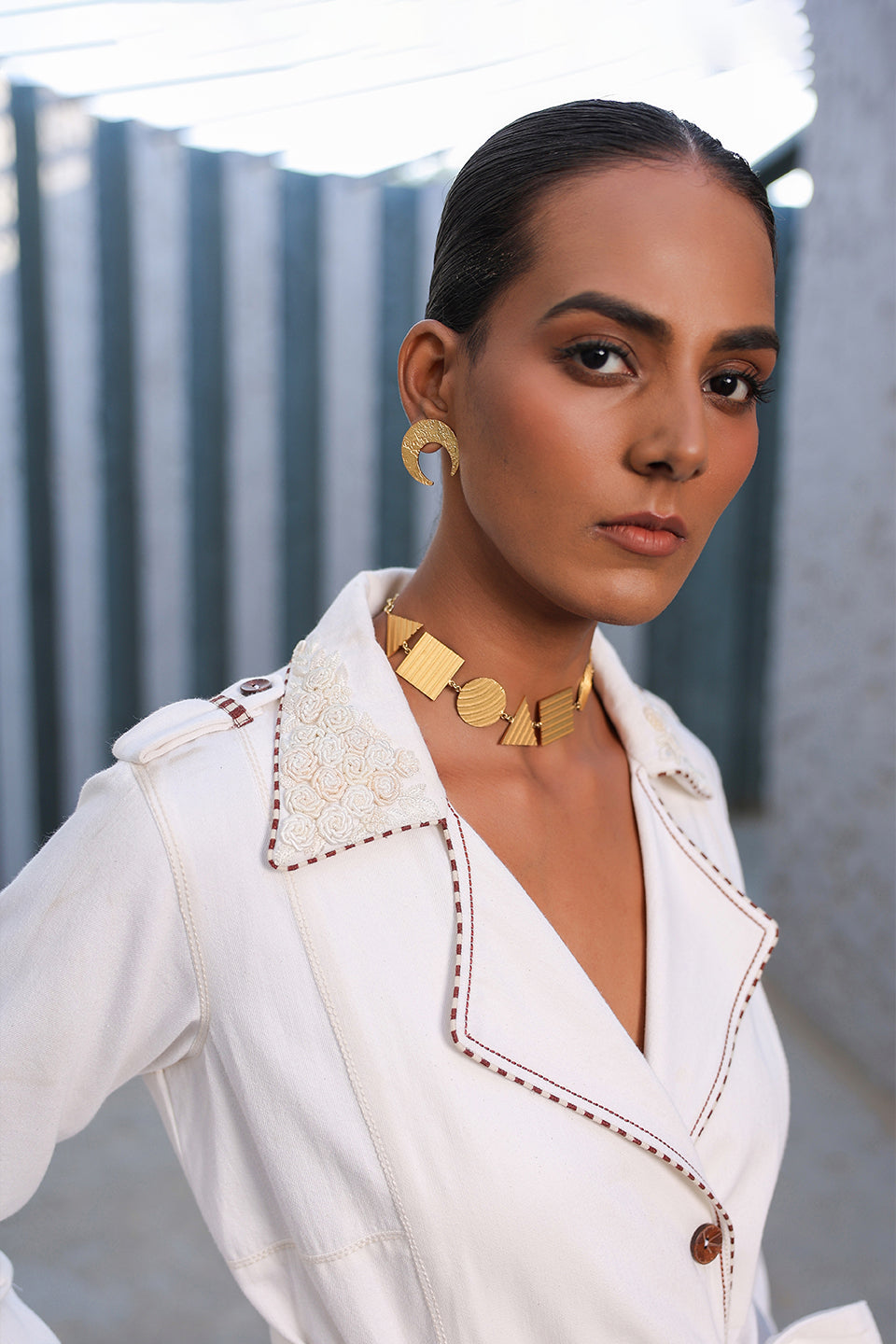 Azure Trench Coat Set