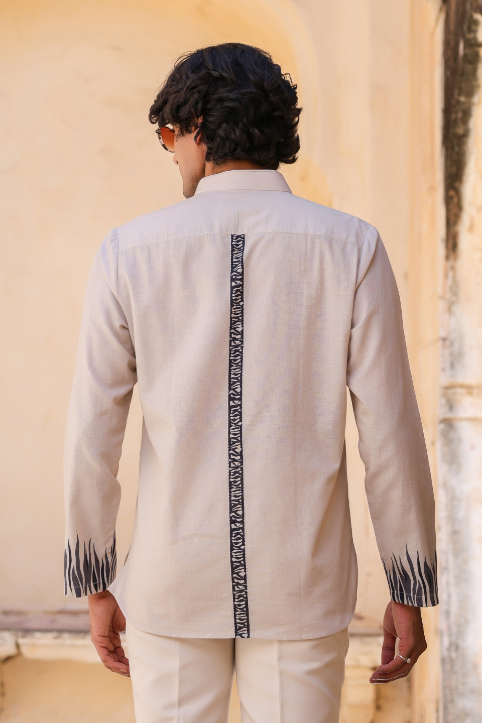 Ivory Embroidered Kurta Shirt Zebra