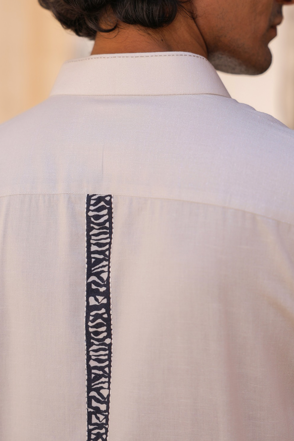 Ivory Embroidered Kurta Shirt Zebra
