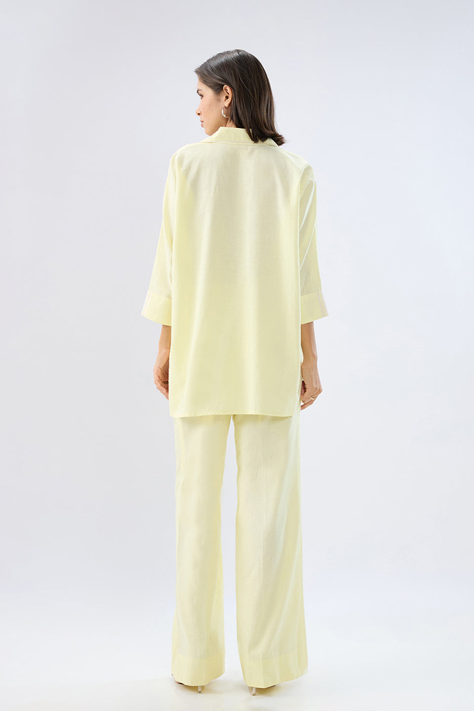 Yellow V-neck co-ord set