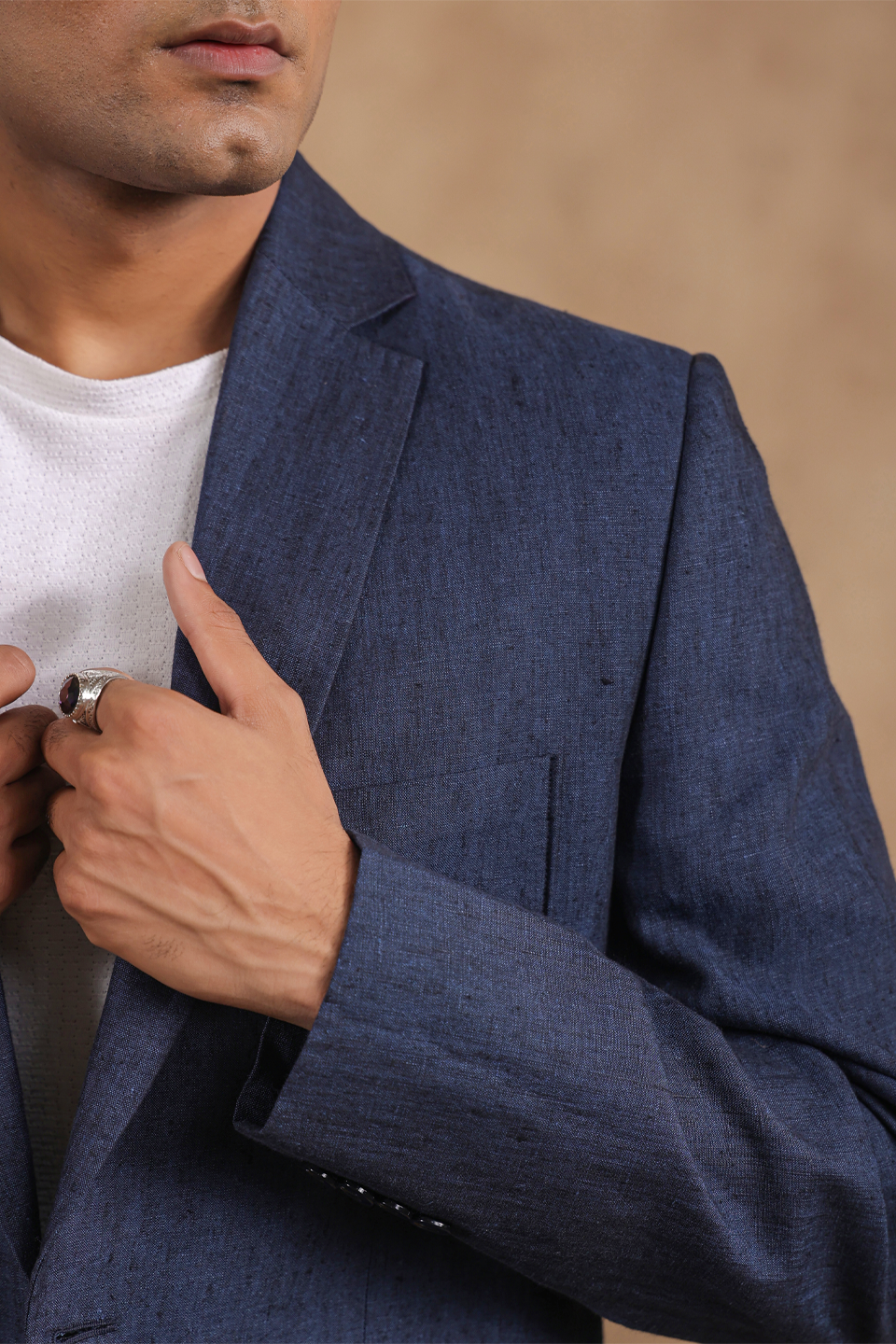 Blue Patch Pocket Half Lined Sports Blazer