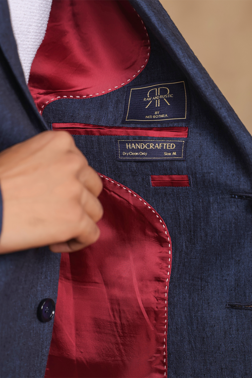Blue Patch Pocket Half Lined Sports Blazer