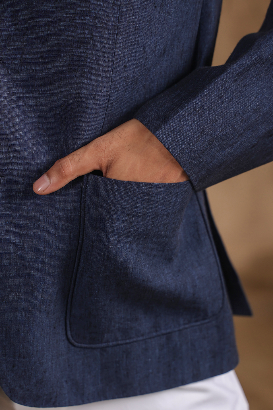 Blue Patch Pocket Half Lined Sports Blazer