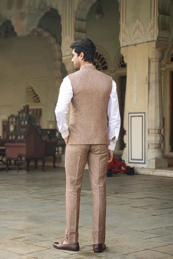 Brown Multi button Bandi Set
