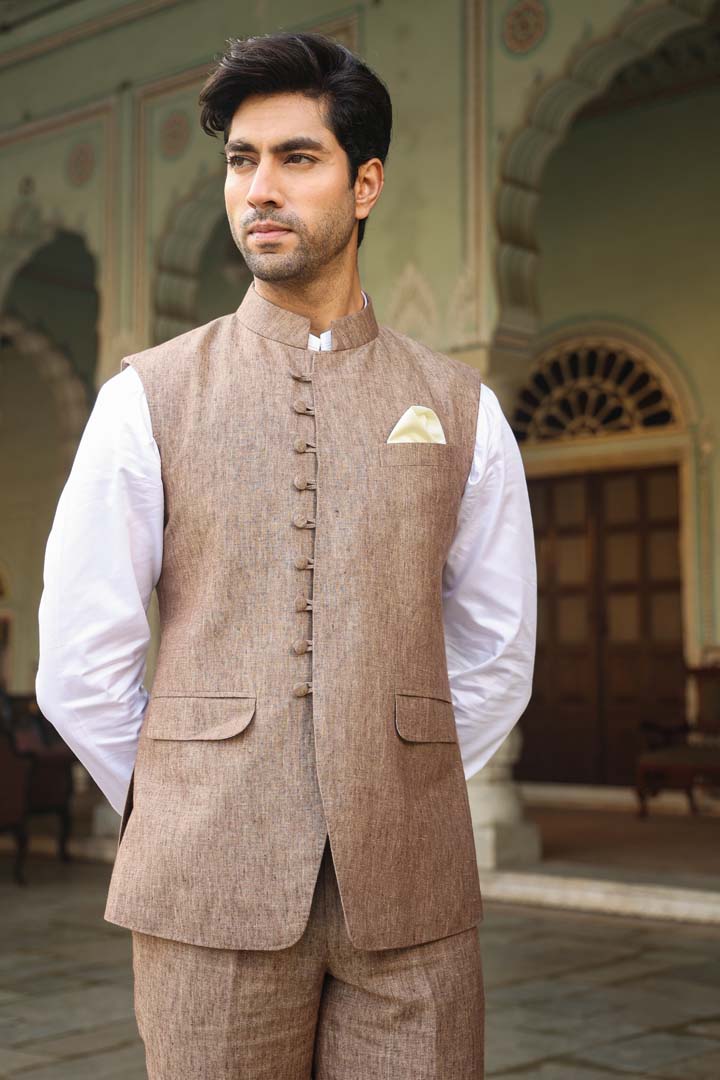 Brown Multi button Bandi Set