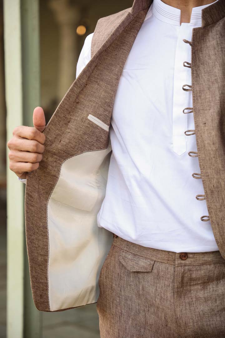 Brown Multi button Bandi Set