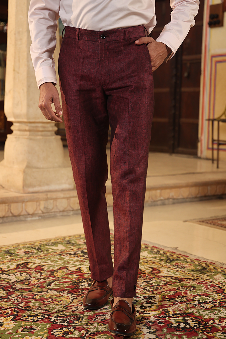 Red linen sales pants mens
