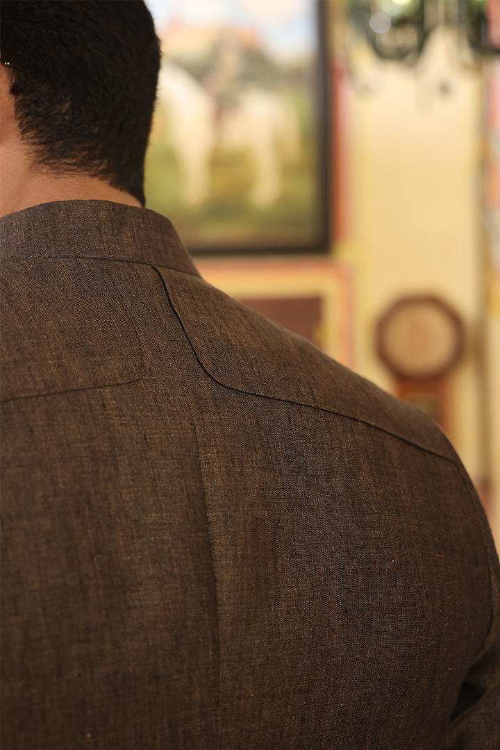 Olive Bandhgala Suit