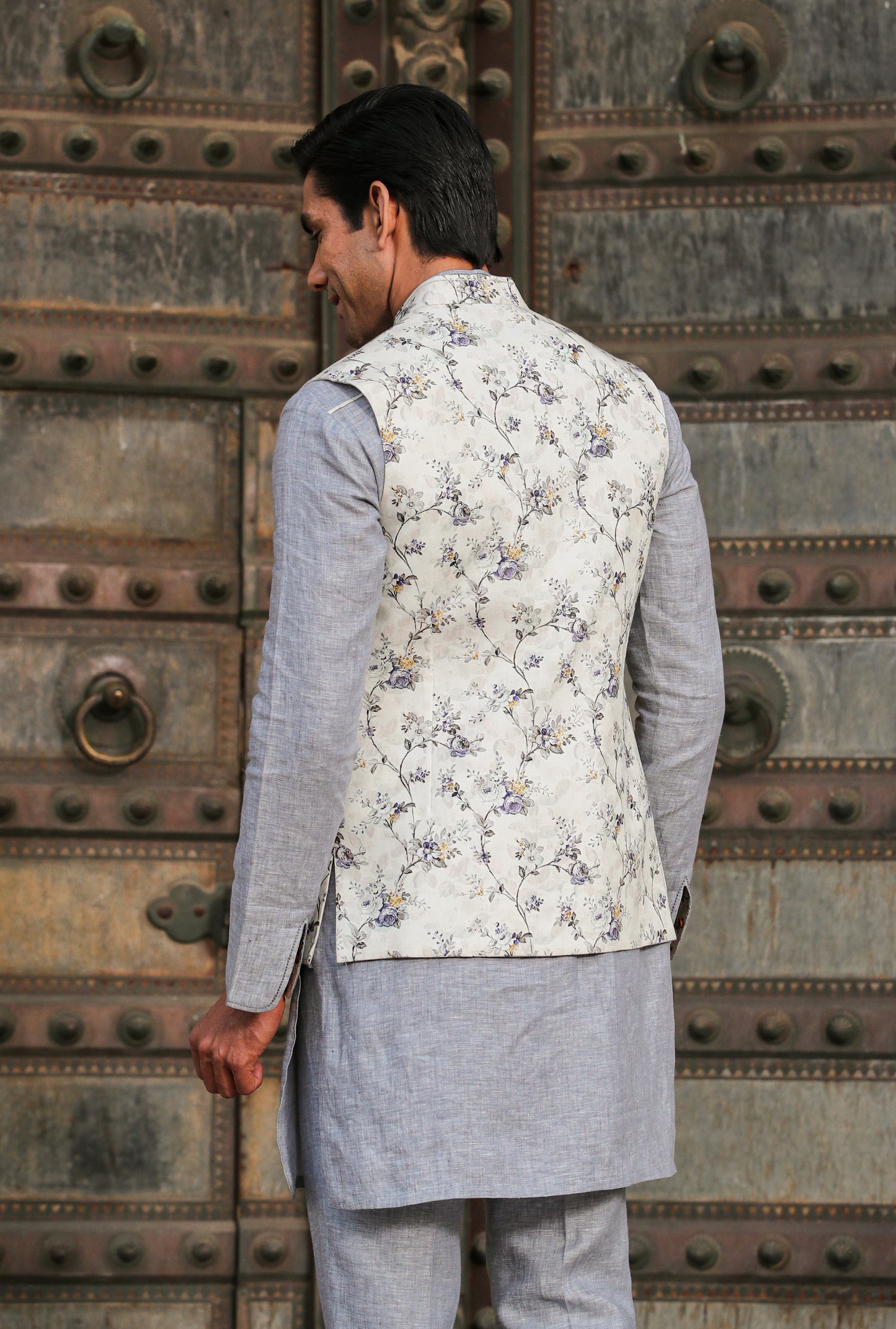Grey Signature Reversible Floral Bandi