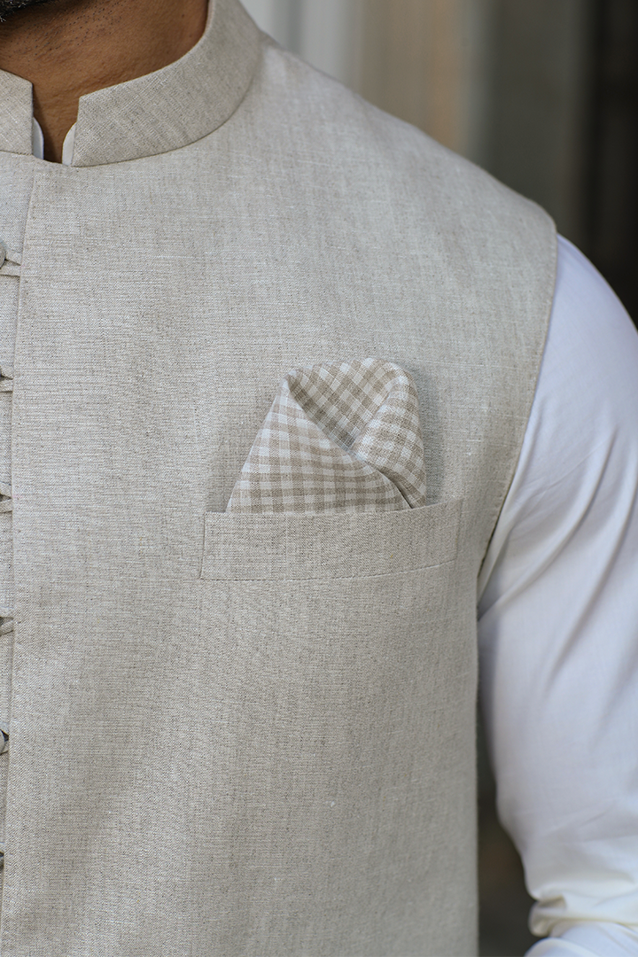 Beige Multi Button Bandi Set