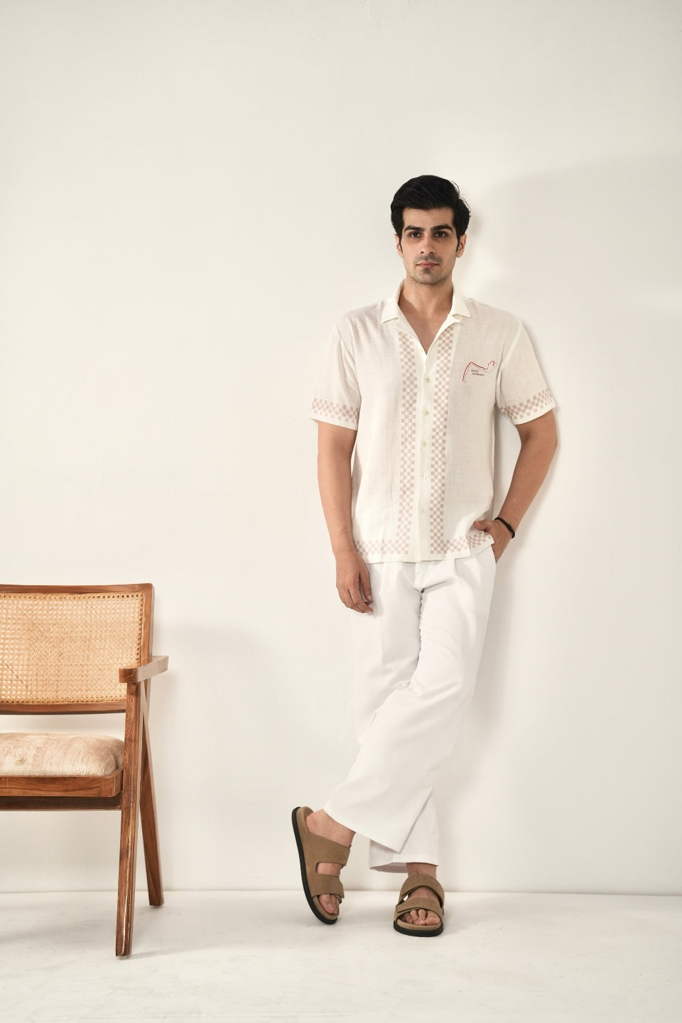 White Monaco Cuban Collar Shirt