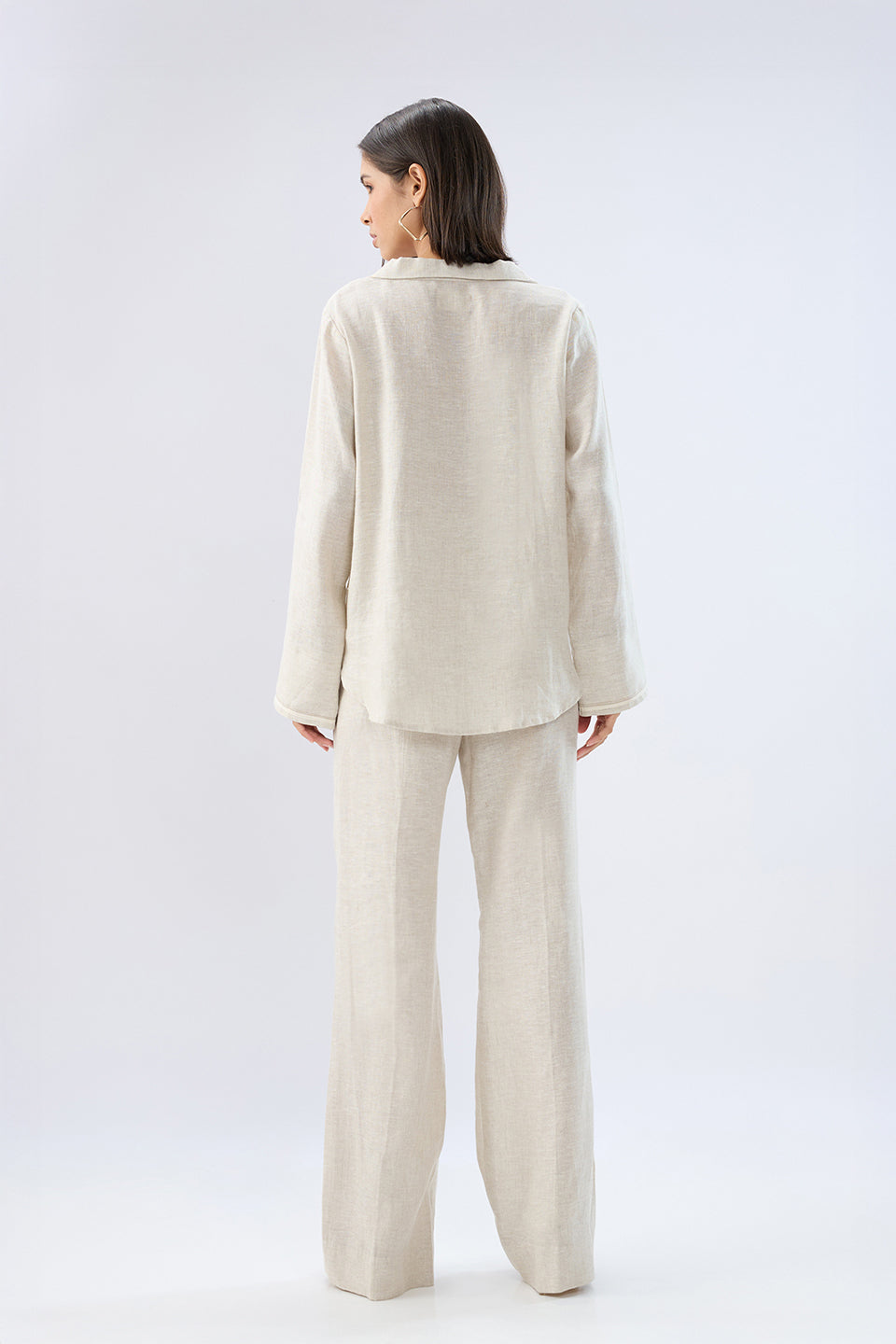 Beige Tie-up co-ord set