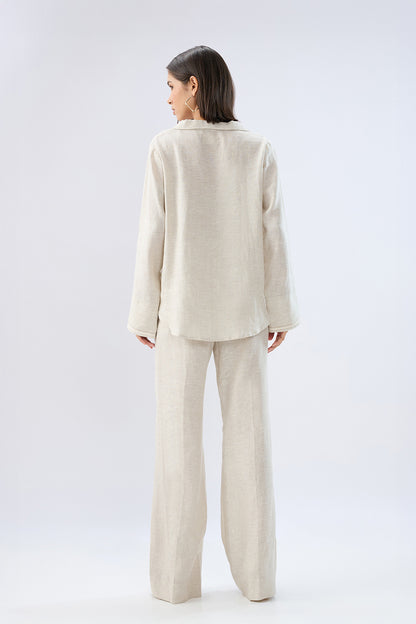 Beige Tie-up co-ord set