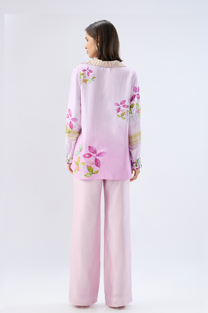 Pink Periwinkle Floral Co-ord Set