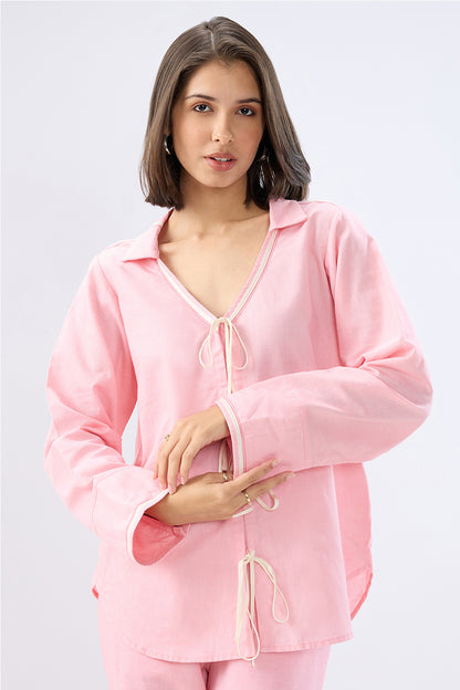 Pink Tie-up co-ord set