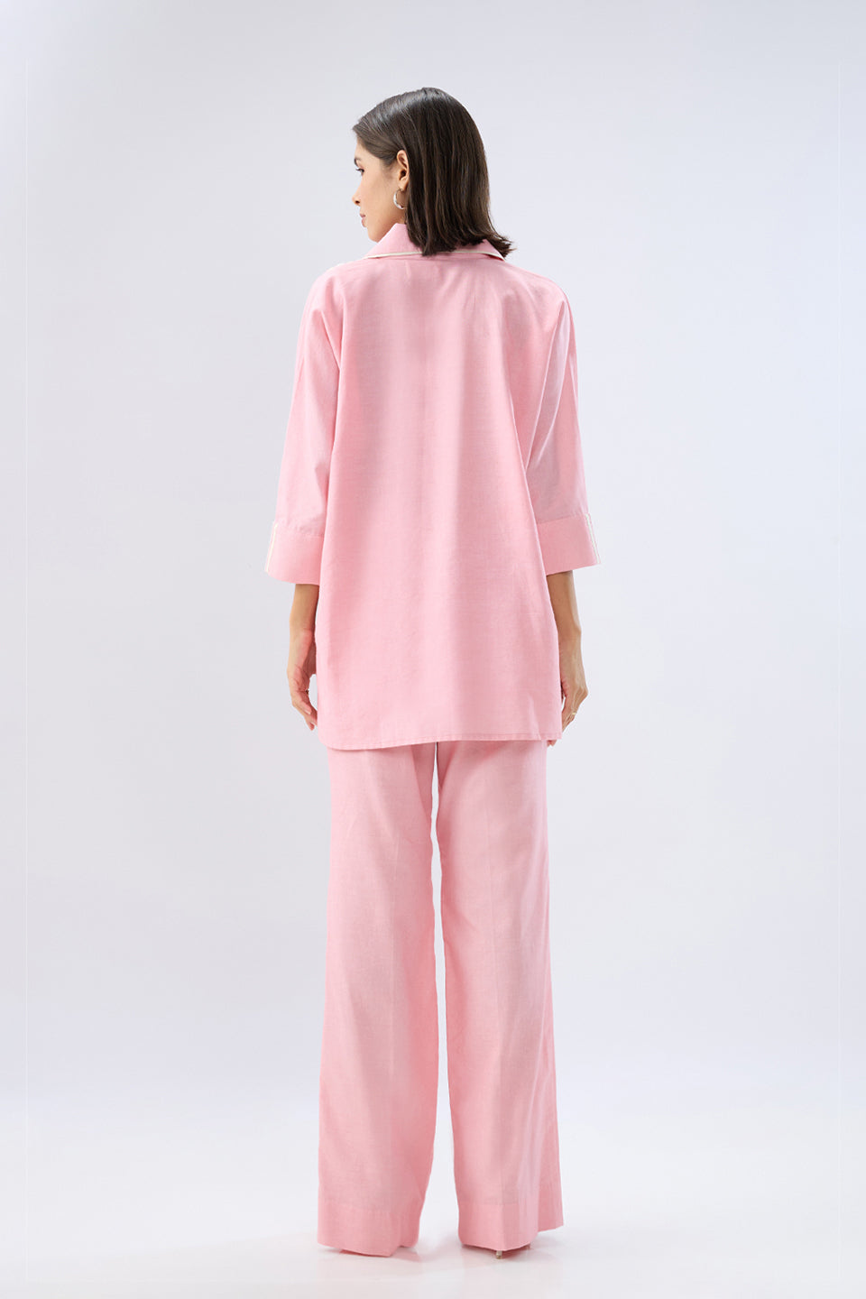 Pink V-neck co-ord set