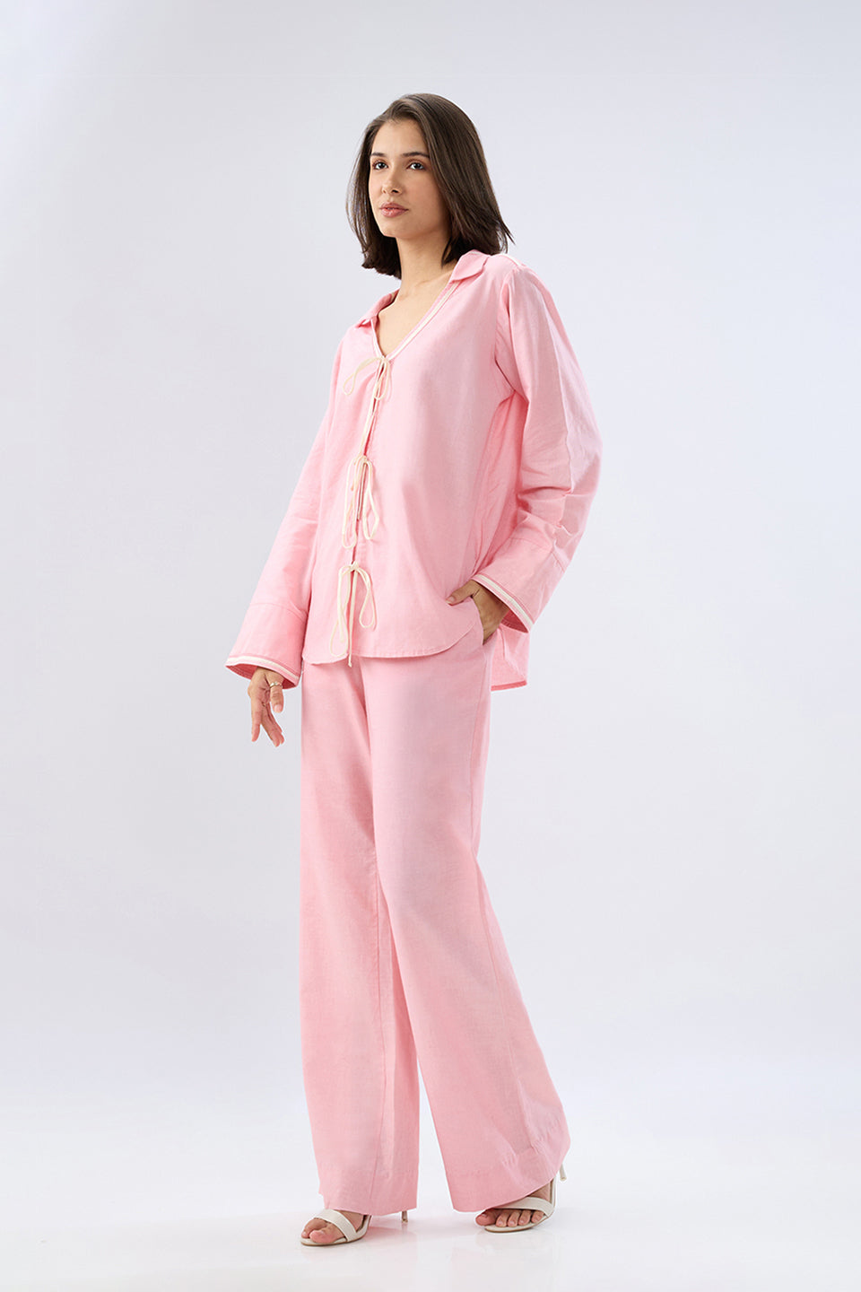 Pink Tie-up co-ord set