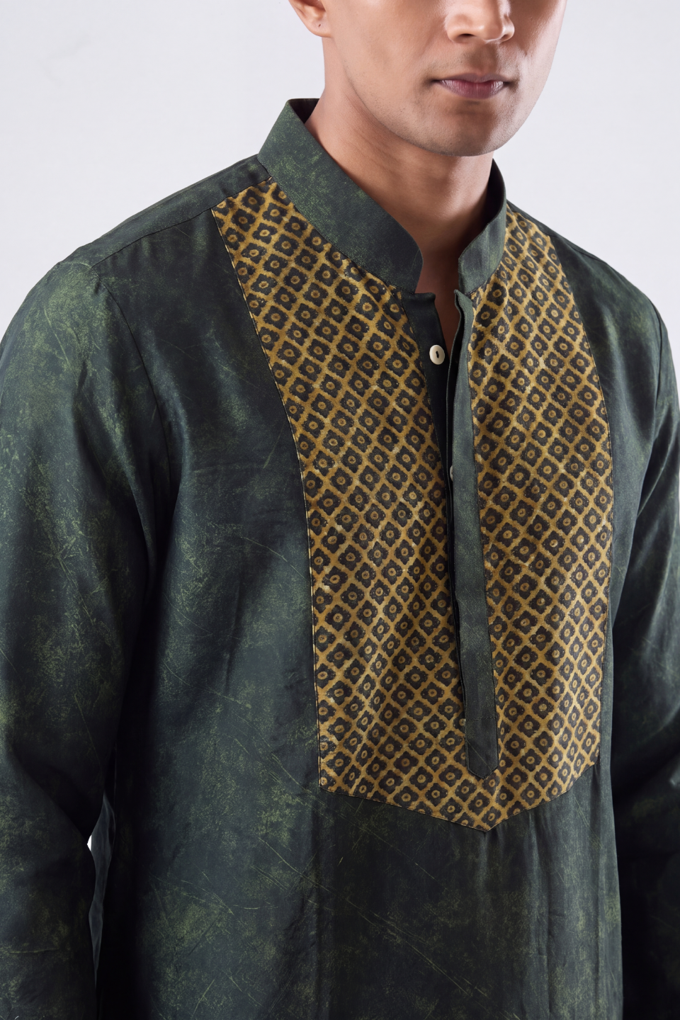 Olive Green Imperial Silk Kurta