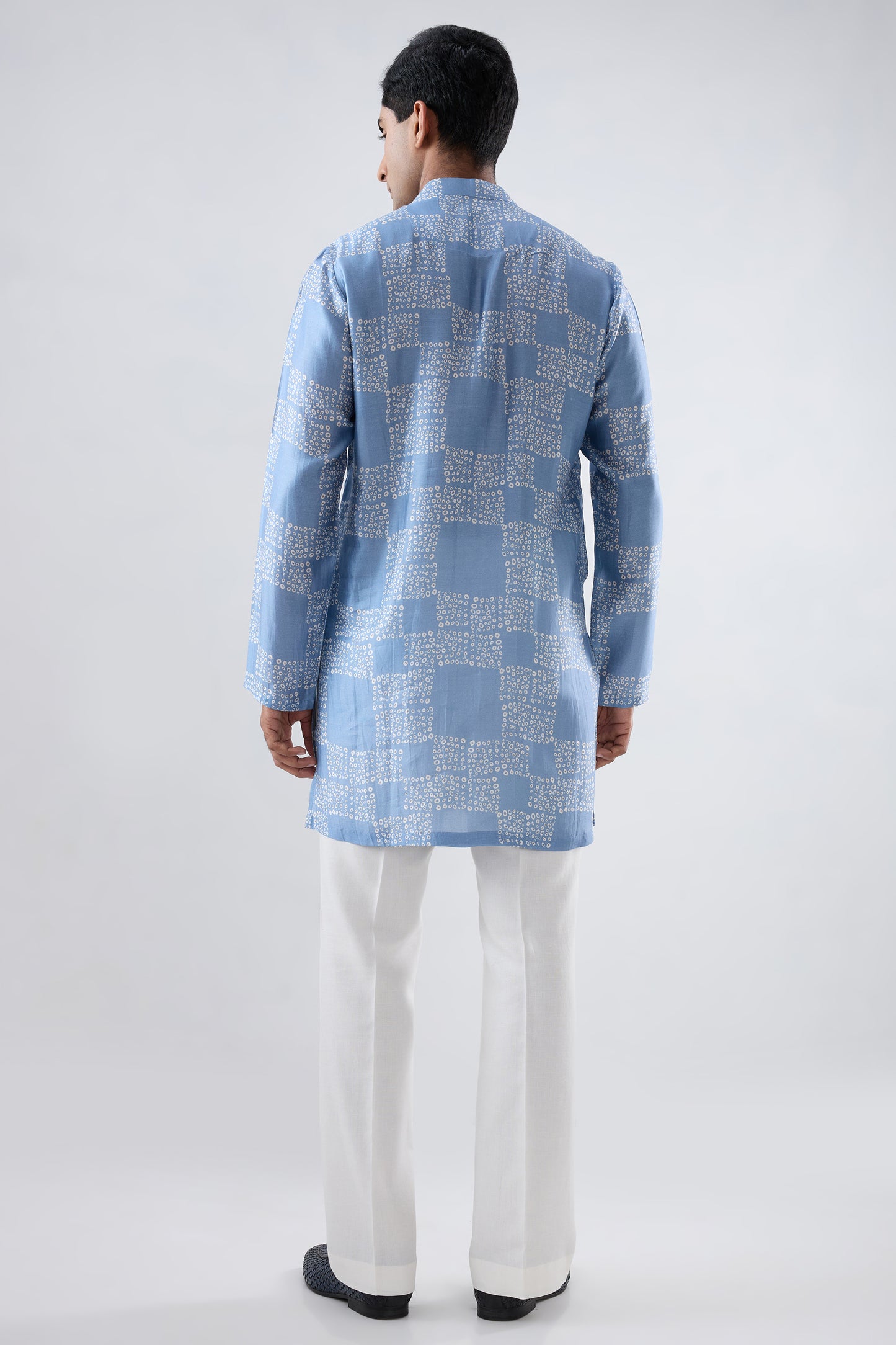 Blue Bandhani Kurta