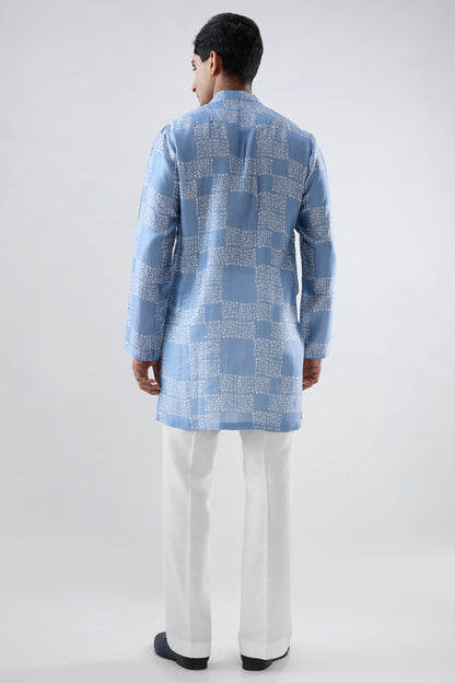 Blue Bandhani Kurta