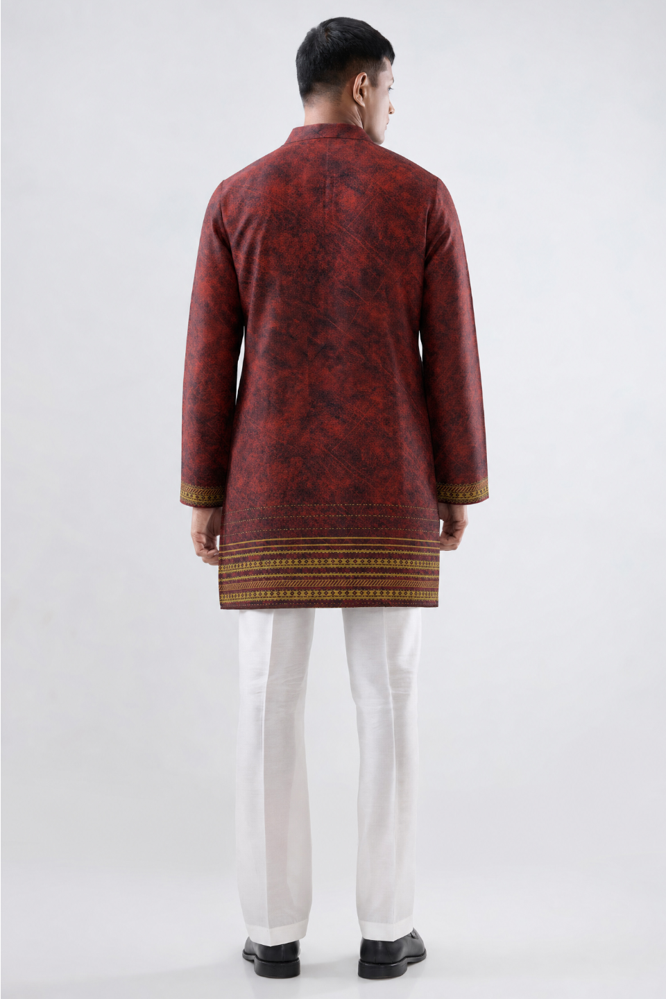 Maroon Heritage Silk Kurta