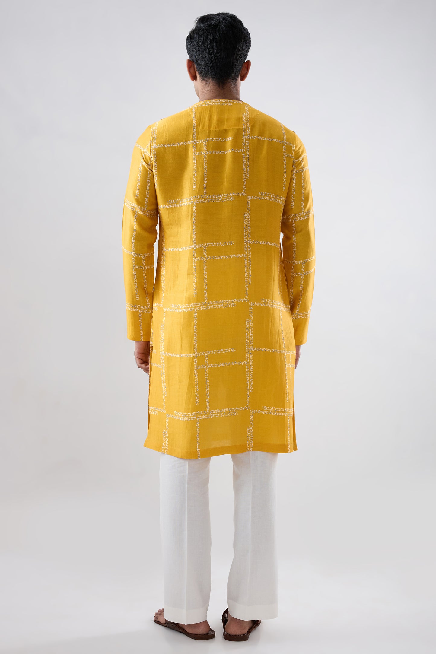Yellow Bandhani Kurta