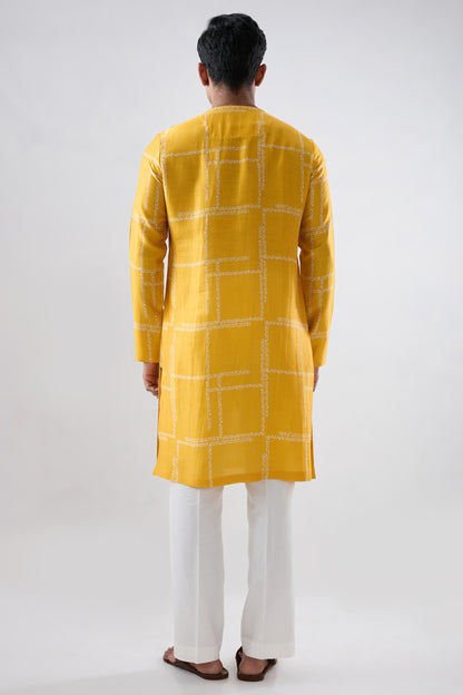 Yellow Bandhani Kurta