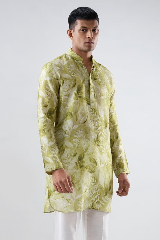 Green Leaf Ecoprint Kurta