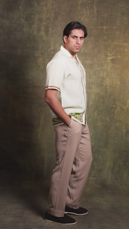 Green Taurus Cuban Collar Shirt